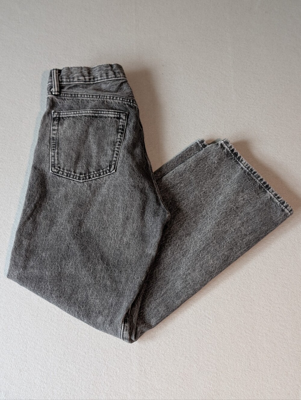 Gap 90s Loose Rigid Denim Jeans 30x28 Charcoal Black Acid Wash High Rise Wide